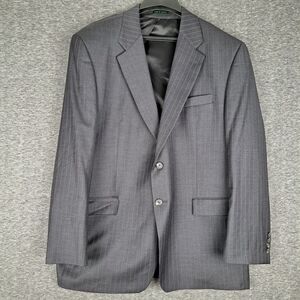 Lauren Ralph Lauren Men's 47R* Pinstripe 100% Wool Blazer Sport Coat Jacket